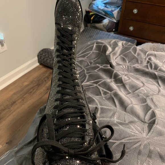 Dolls kill rhinestone combat boots size 6 - Picture 6 of 6
